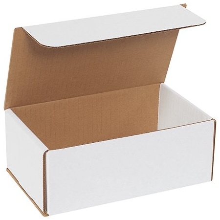 Bsc Preferred 8 x 5 x 3'' White Corrugated Mailers, 50PK BUY00028719